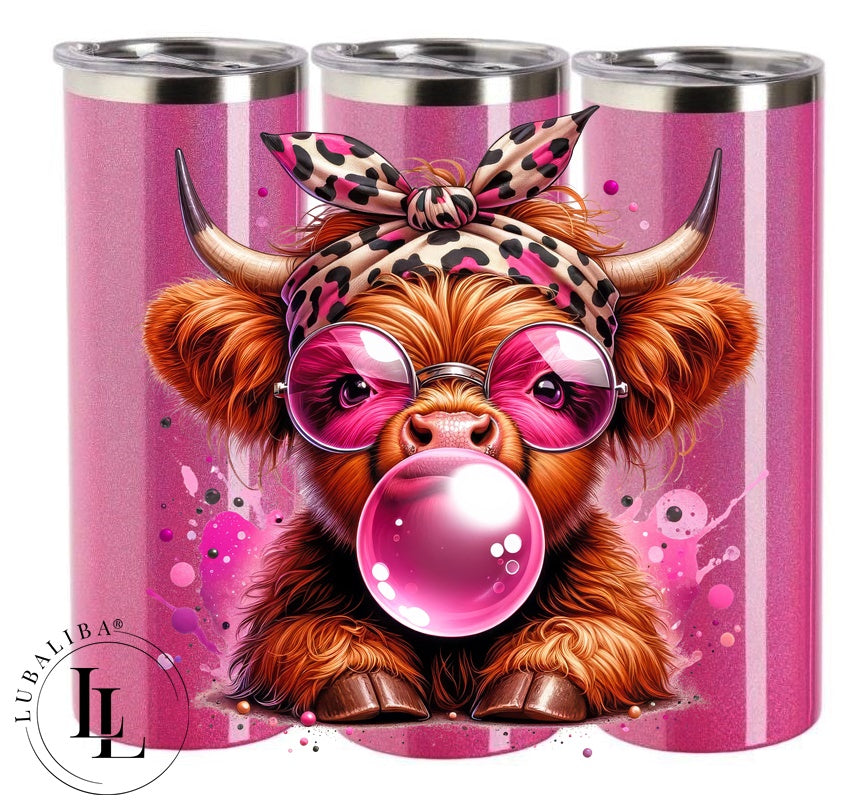 TUMBLER Metallic Pink " Bubbel Cow" ArtNr.: DGX